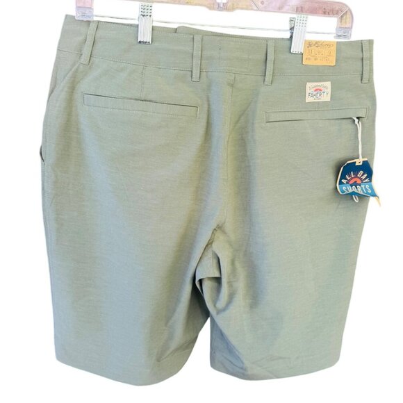 NWT Faherty Shorts Mens 9" Size 31 Green Drawstring Waist Stretch Performance - Picture 8 of 9